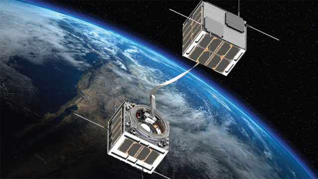 Un satellite al guinzaglio (Tethered) progettato da Mario Grossi