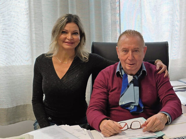 Ado Borzi con la figlia Agnese